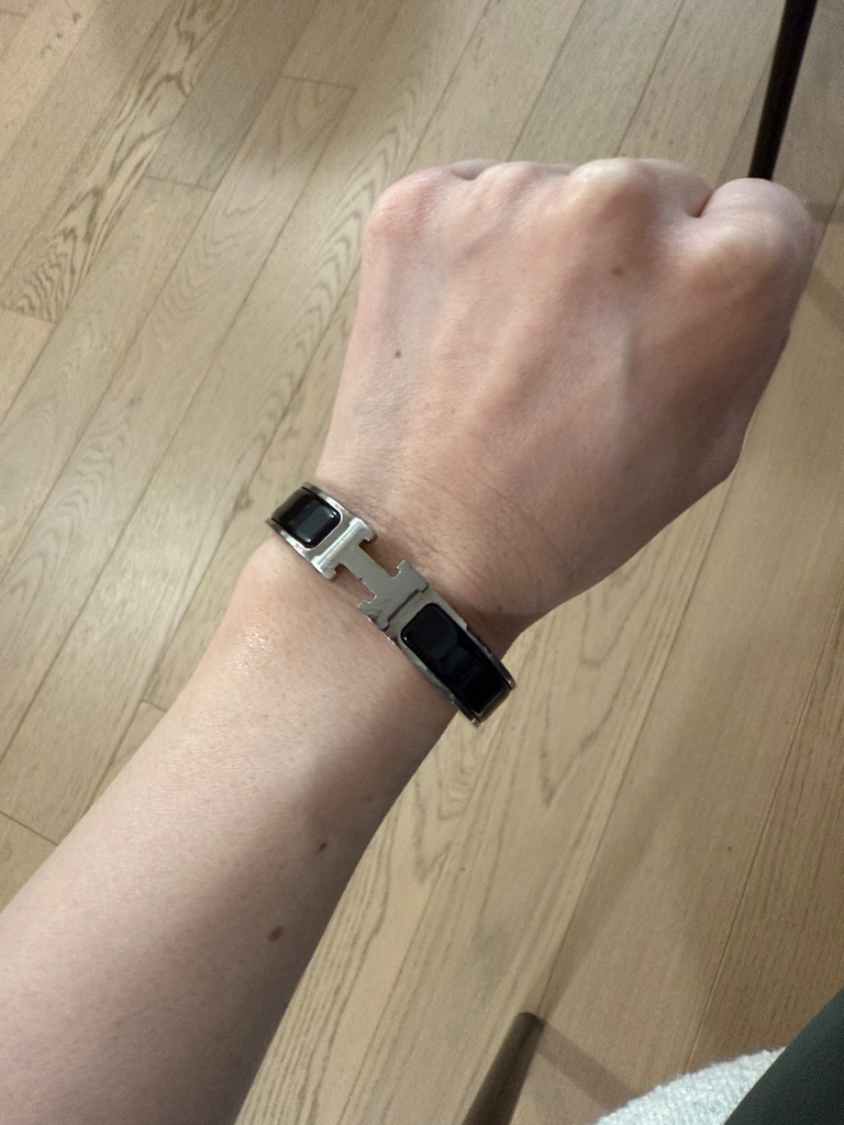 Hermes Black Enamel Clic H Bracelet